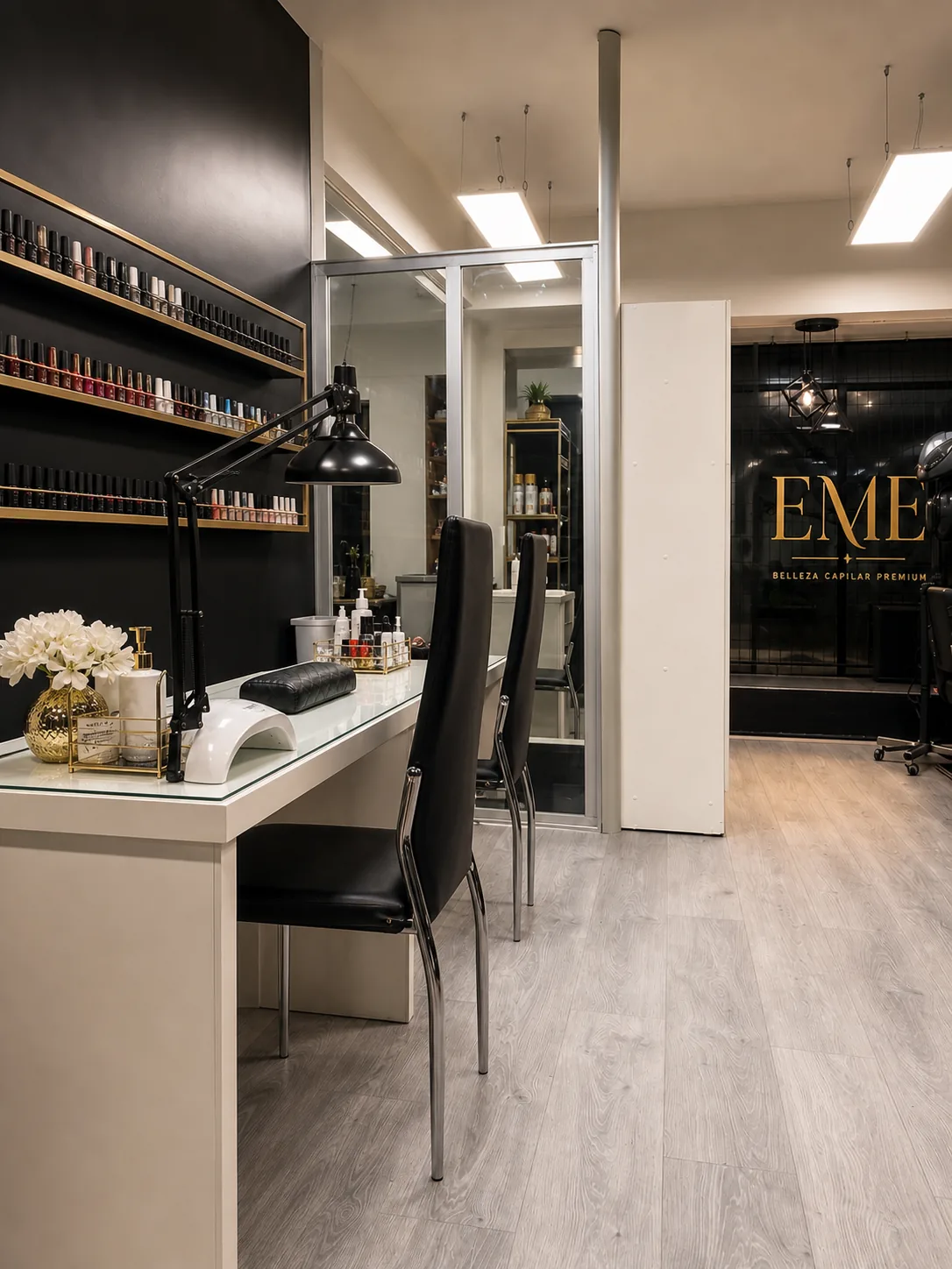 Área de manicura y uñas
